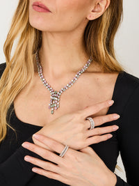 1qty NEW / Or blanc 18 ct Alliance en or blanc 18 carats sertie de diamants synthétiques taille émeraude 16 // RECO : 13720€