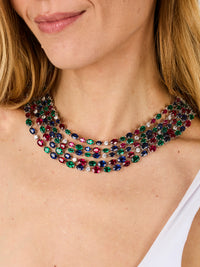 1qty NEW / Argent Collier en argent serti de Burmalite taille ovale vert émeraude // RECO : 2150€