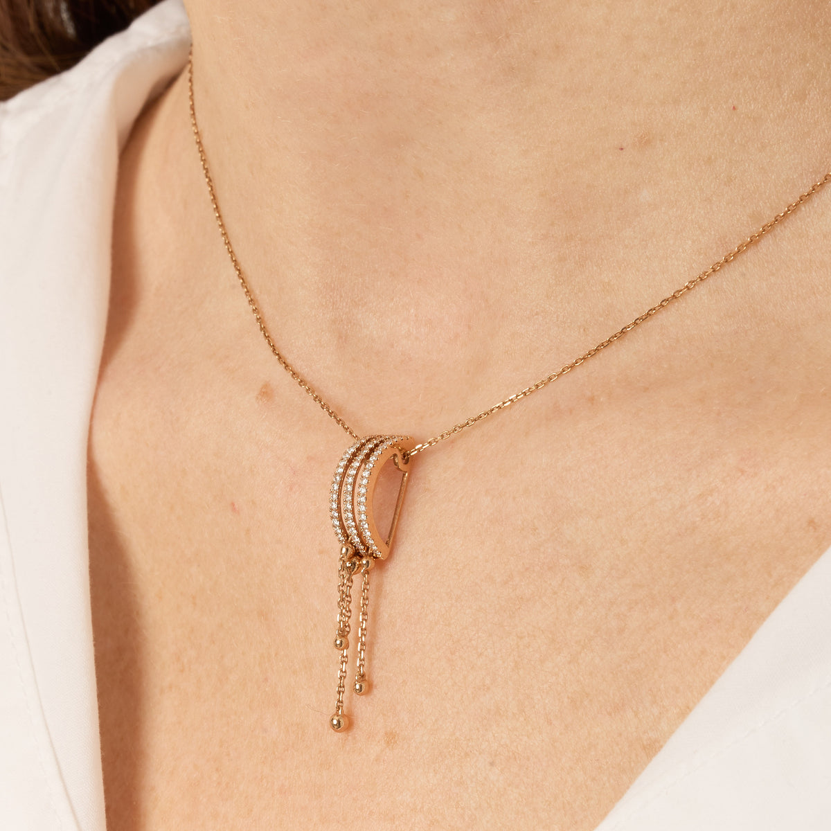 PrixTroca:875€_VentesTroca:0_QtyTroca:1_ST:0%_Collier Cosmic Spell en Or rose 18K serti de diamants - Rose