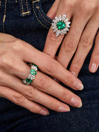 1qty NEW / Or blanc 18 ct Alliance en or blanc 18 carats sertie de diamants synthétiques taille ovale 5 // RECO : 6860€