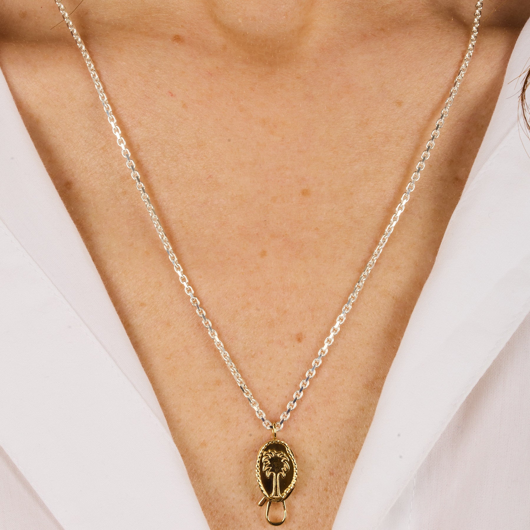 Collier en or jaune et argent - Or jaune & Argent