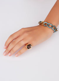 Bague Ritratto en Or rose 18K et Diamant & Quartz