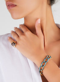 Bague Ritratto en Or rose 18K et Diamant & Quartz