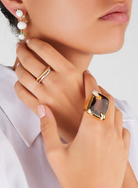 Bague Milano en Or blanc & rose 18K & Diamant