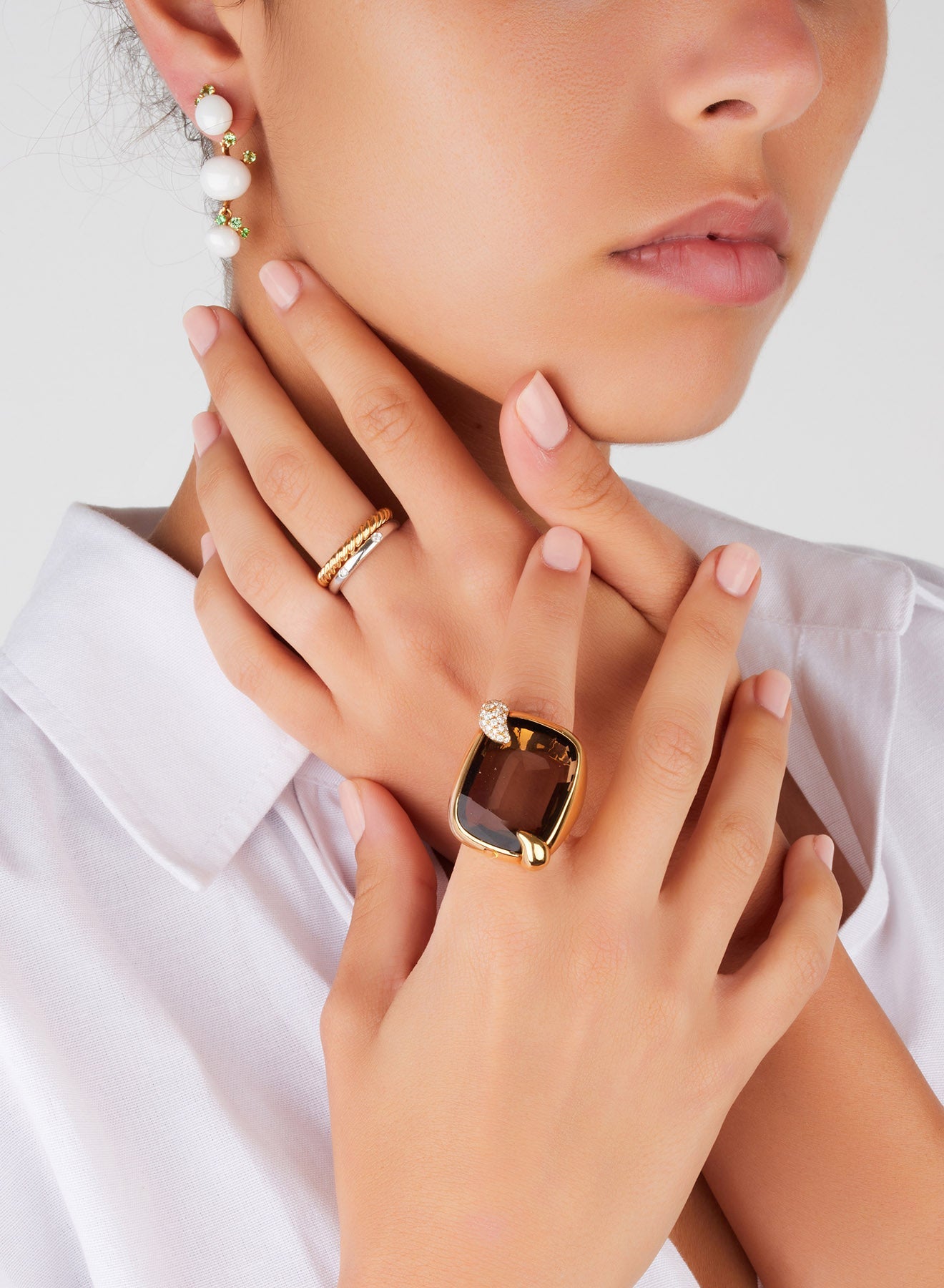 Bague Milano en Or blanc & rose 18K & Diamant