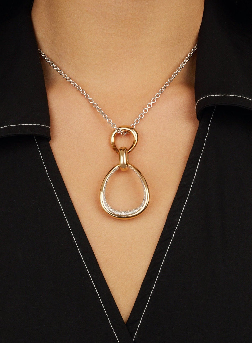 Pendentif Fantina en Or rose 18K & Diamant