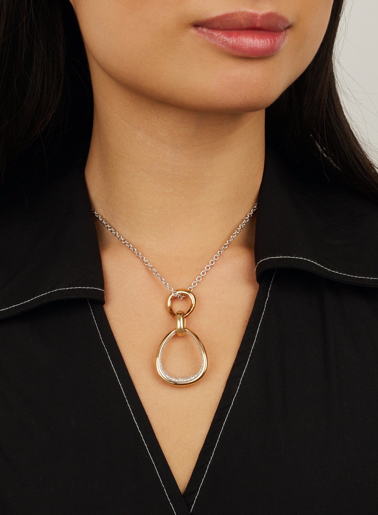 Pendentif Fantina en Or rose 18K & Diamant