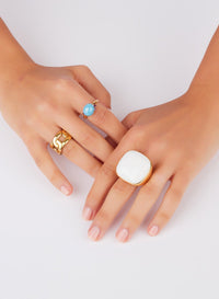 Bague Capri Ceramica en Or rose 18K & Améthyste et Céramique