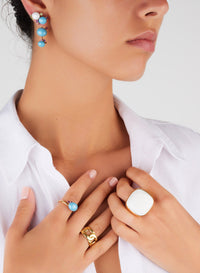 Bague Capri Ceramica en Or rose 18K & Améthyste et Céramique