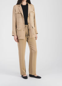 Silk safari jacket - Beige