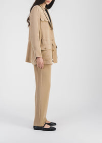 Silk safari jacket - Beige