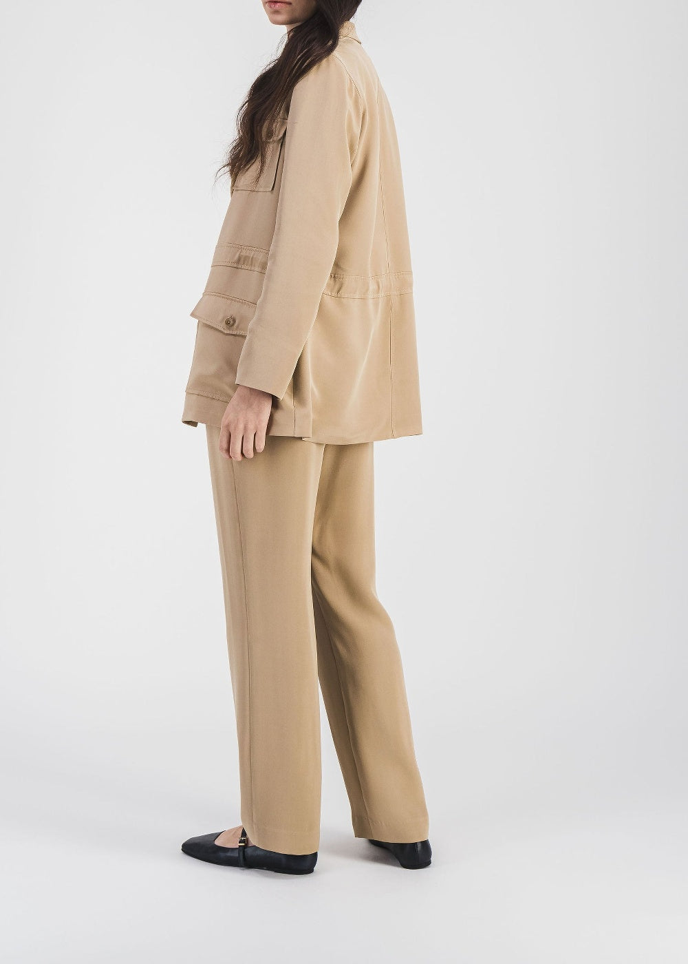 Silk safari jacket - Beige