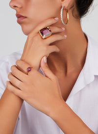 Créoles Catene Tango en Or rose 18K & Diamant