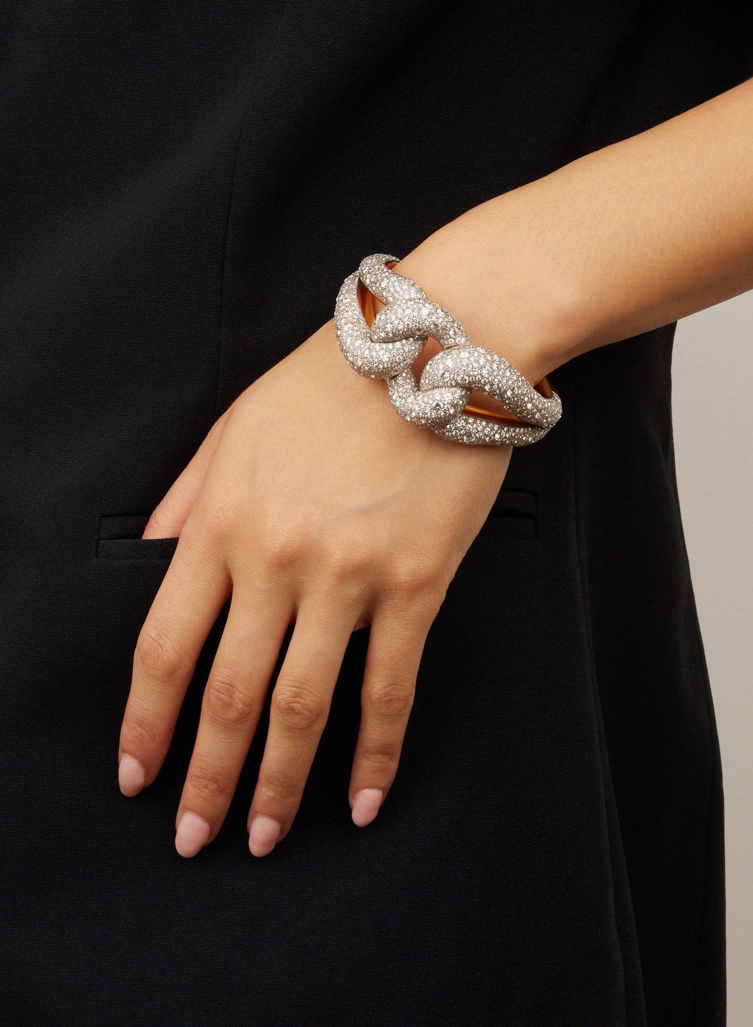 Bracelet Catene en Or rose 18K & Diamant