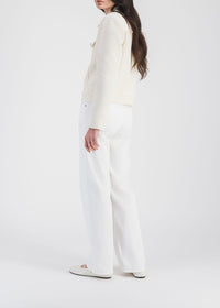 Textured cropped jacket - Off-white