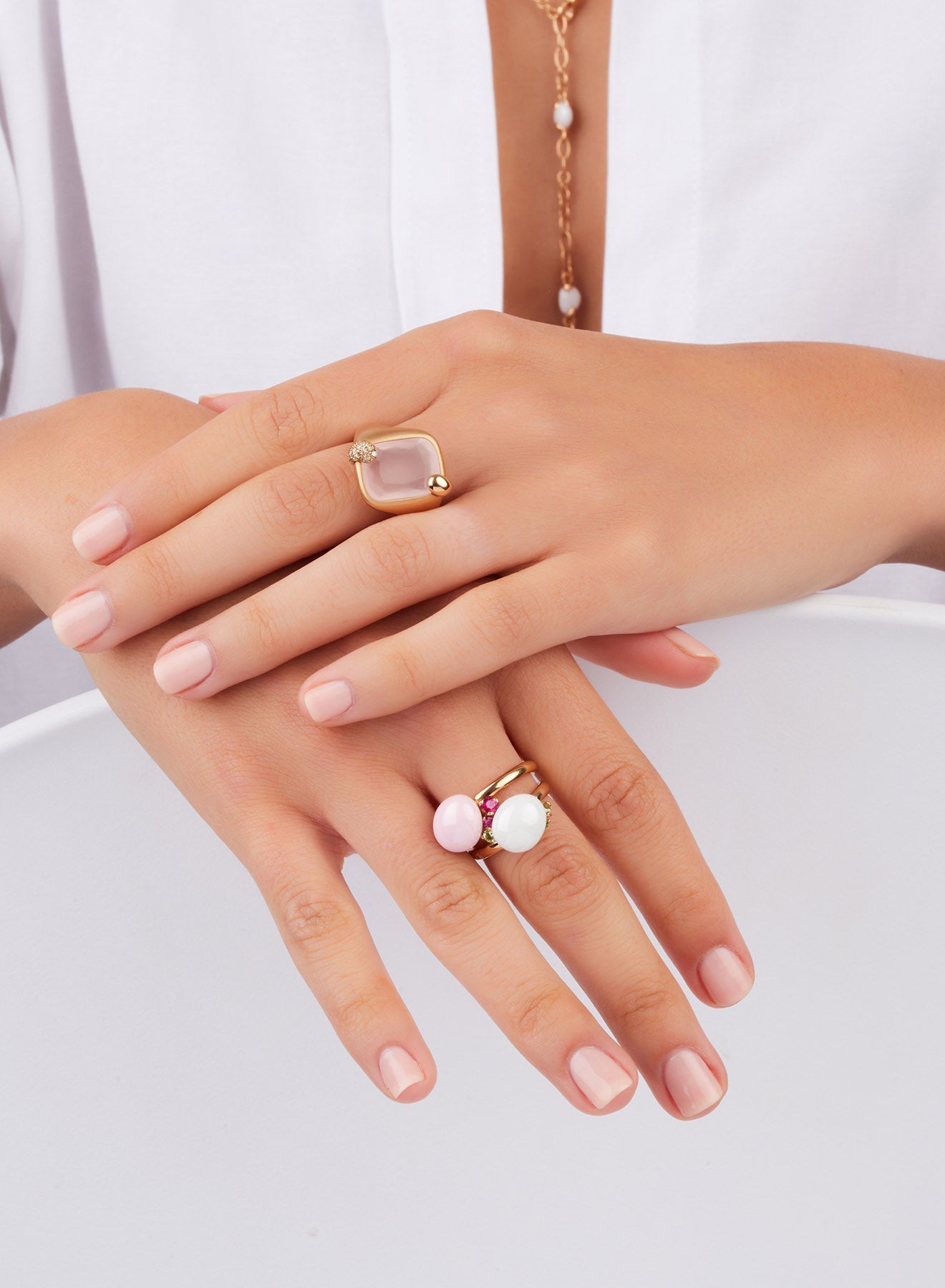 Bague Capri Ceramica en Or blanc 18K & Diamant et Céramique