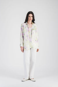 Chemise droite imprimee - Vert d'Eau
