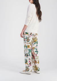 V-neck jumper in wool and cashmere - Off-white