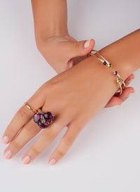 M'ama non M'ama bracelet in 18K pink gold & Amethyst & Diamond