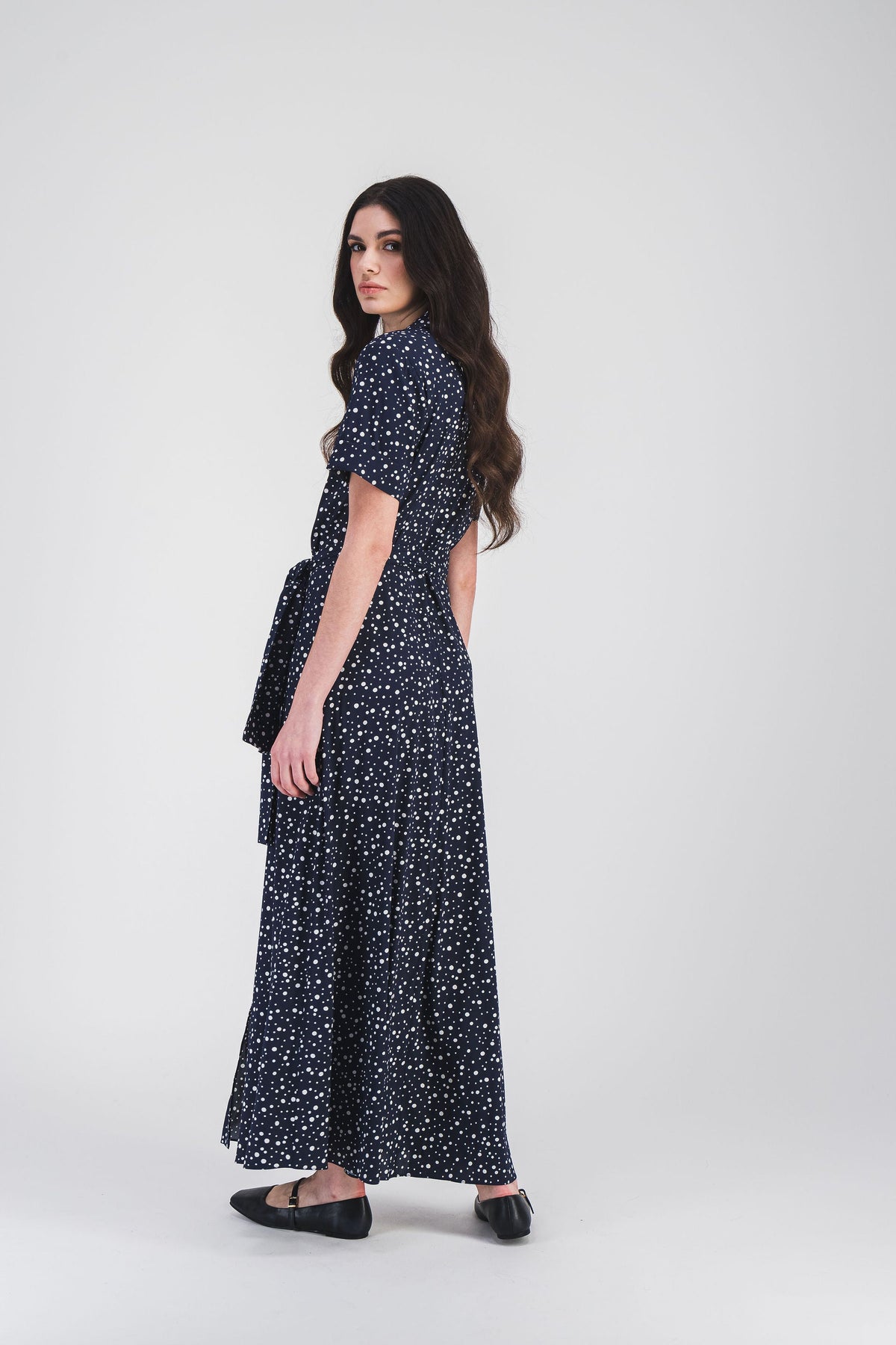 Robe chemise cintree - Marine