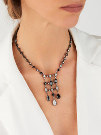 1qty DJV / QTY DISPO : 4-QTY VENDUES : 0-ST : 0% PRIX DJV : 550€ // Argent Collier sur argent noirci serti clos de Burmalite™ taille ovale /// RECO : 675€