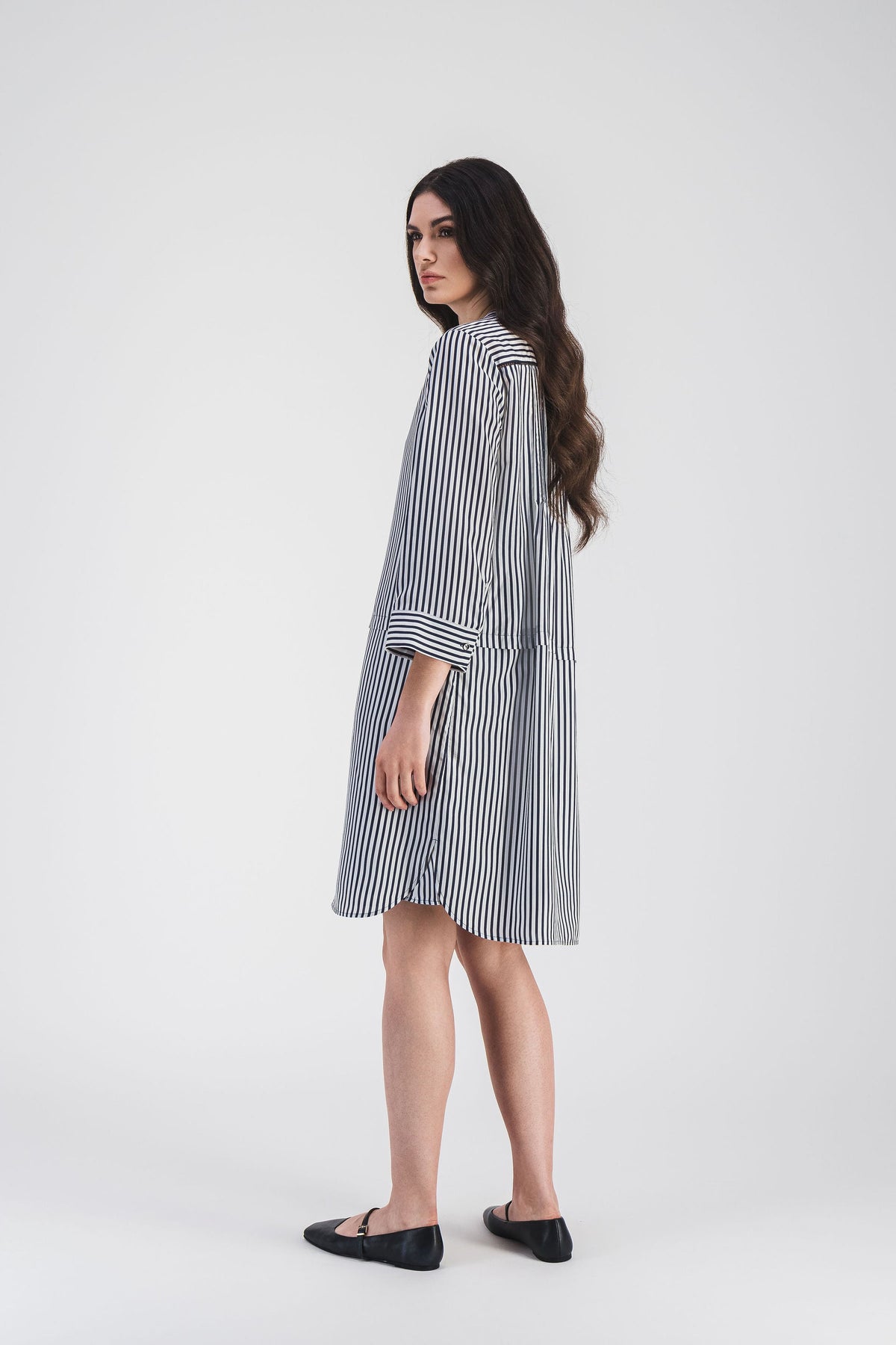 Robe courte col maho - Marine