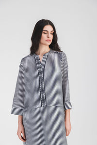 Robe courte col maho - Marine