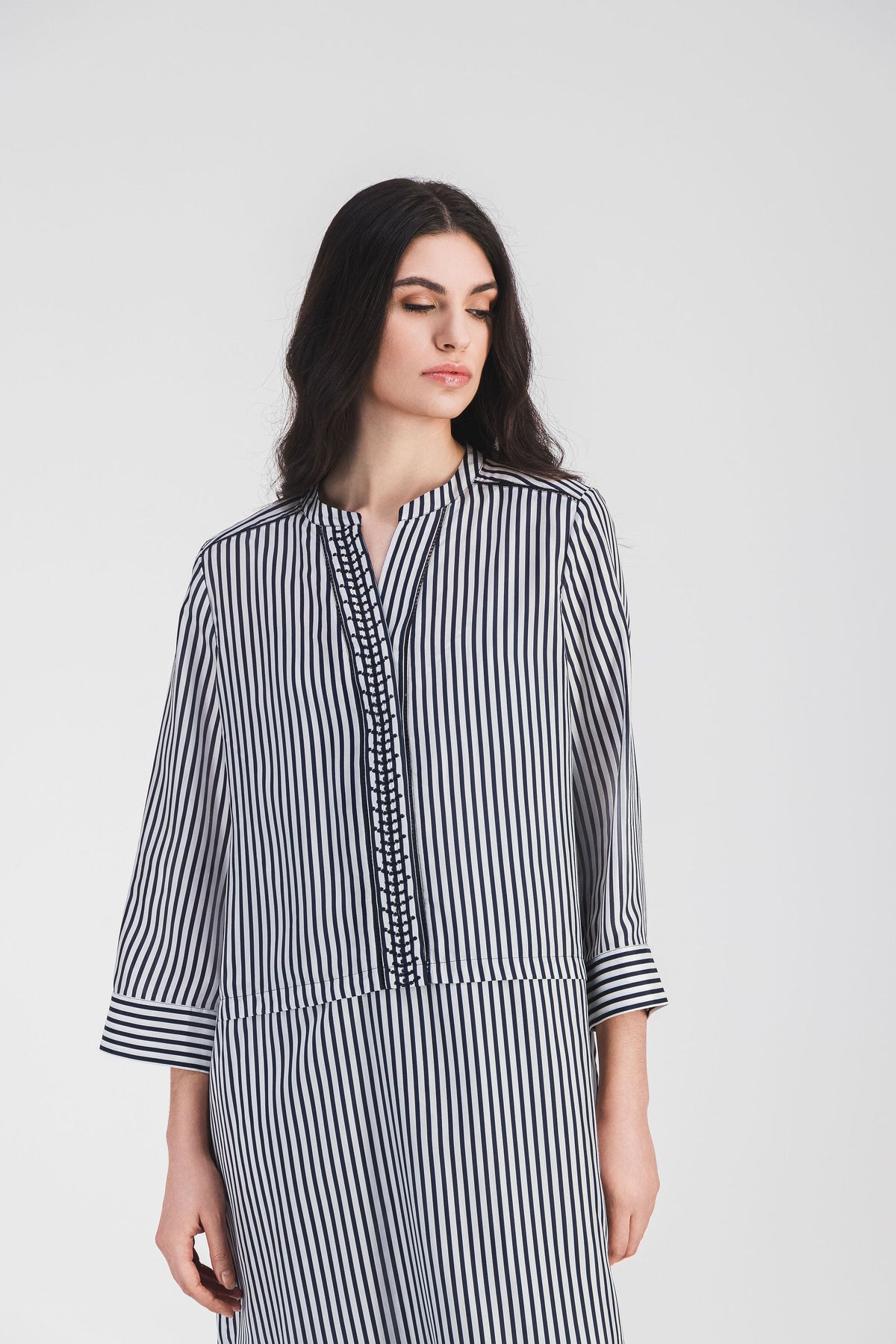 Robe courte col maho - Marine