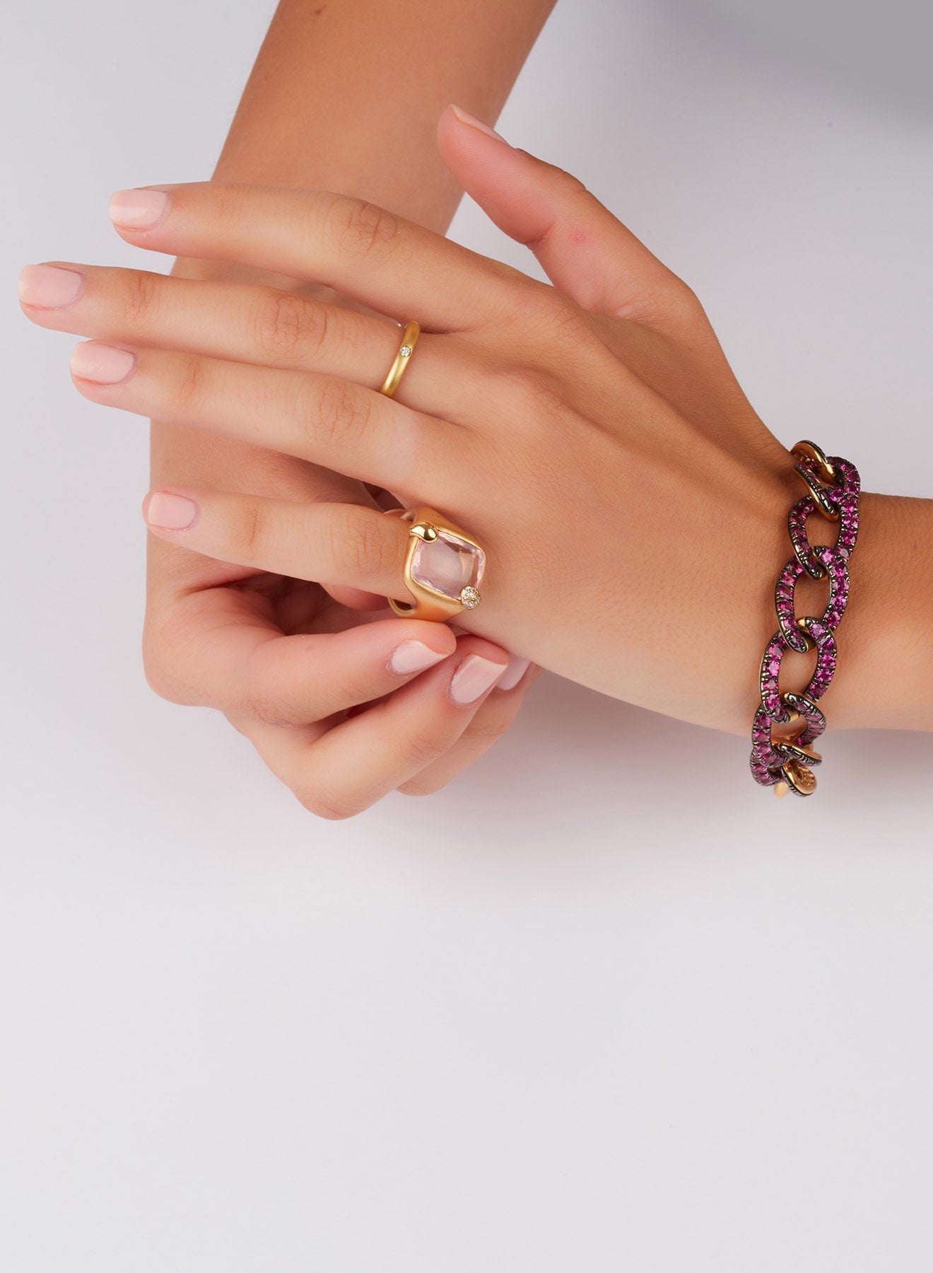 Bague Lucciole en Or blanc 18K & Saphir bleu