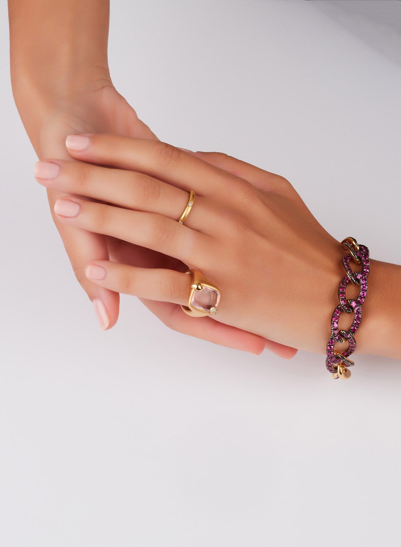Bague Lucciole en Or blanc 18K & Saphir bleu