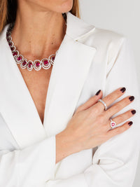 1qty DJV / QTY DISPO : 2-QTY VENDUES : 1-ST : 50% PRIX DJV : 250€ // Argent Rhodié Alliance en argent rhodié sertie de Burmalite™ blanche taille ovale /// RECO : 228€