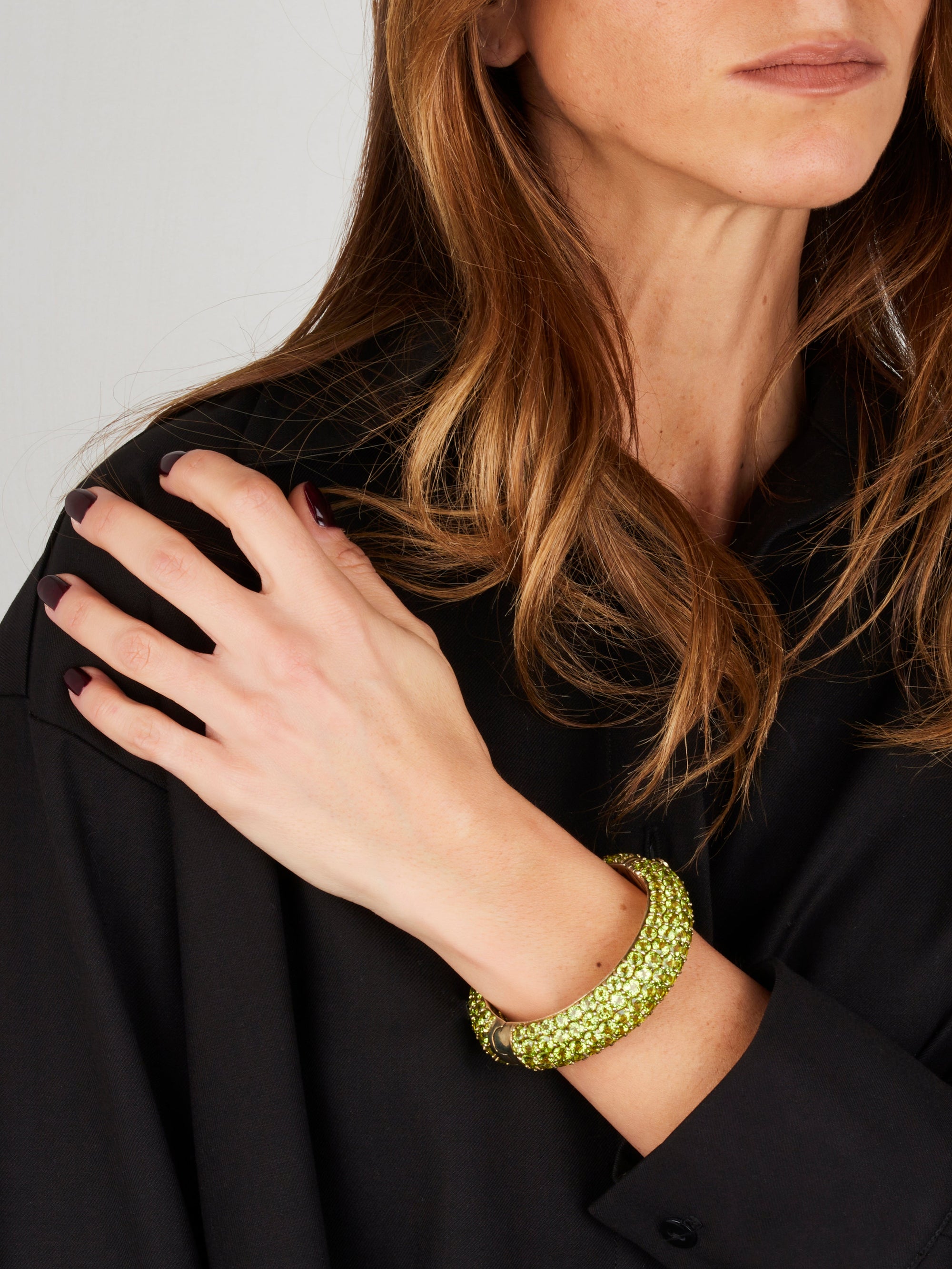 1qty DJV / QTY DISPO : 1-QTY VENDUES : 1-ST : 100% PRIX DJV : 850€ // Vermeil Bracelet vermeil serti de péridot 91 /// RECO : 828€