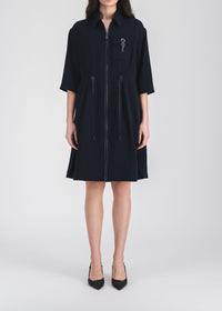 Robe courte esprit surchemise - Marine