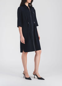 Robe courte esprit surchemise - Marine