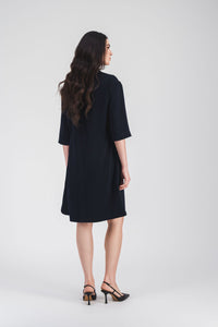 Robe courte style surchemise - Marine