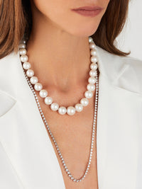 1qty DJV / QTY DISPO : 2-QTY VENDUES : 1-ST : 50% PRIX DJV : 950€ // Vermeil Sautoir en vermeil serti de Burmalite™ blanche 4mm taille brillant /// RECO : 805€