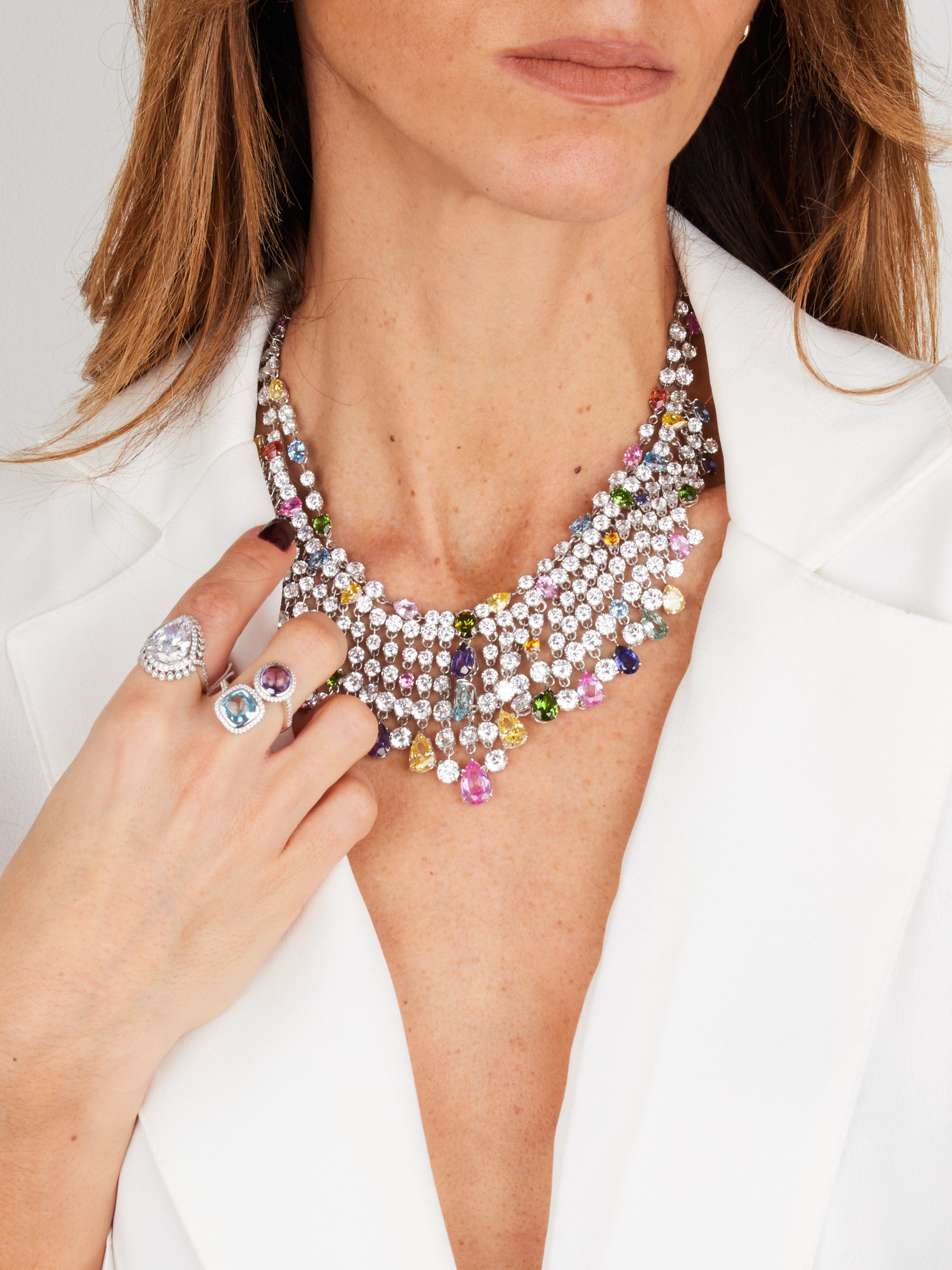 3qty DJV / QTY DISPO : 5-QTY VENDUES : 0-ST : 0% PRIX DJV : 1550€ // Or gris 18 ct Bague Opéra sur or gris sertie de Burmalite™ taille poire blanche /// RECO : 1375€