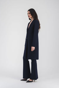 Manteau structure longueur mi - Marine
