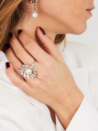 1qty DJV / QTY DISPO : 3-QTY VENDUES : 0-ST : 0% PRIX DJV : 450€ // Argent Rhodié Boucles d'oreille sur argent rhodié système mixte serties de Burmalite™ taille brilant sertis clos /// RECO : 460€