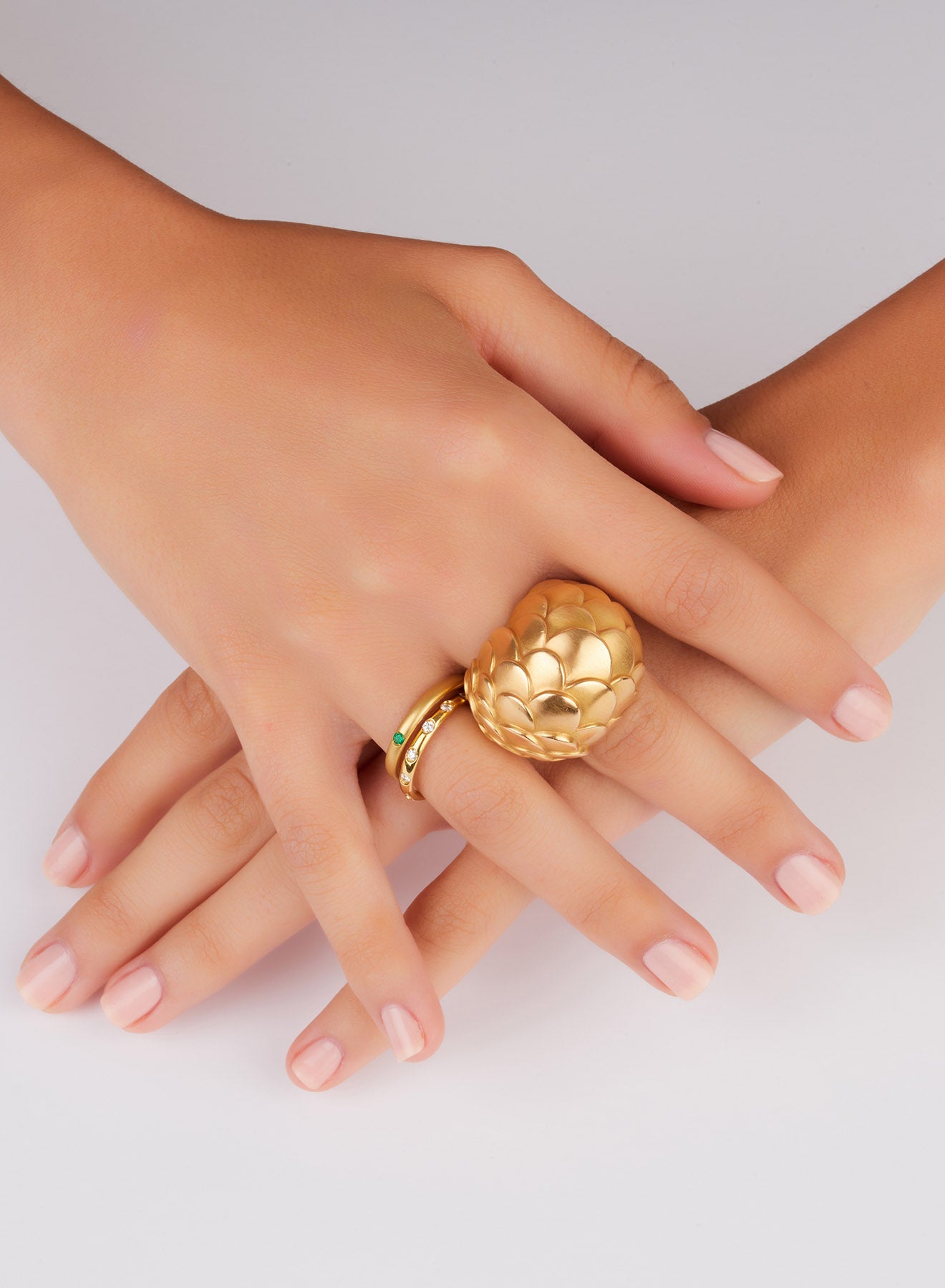 Bague Lucciole en Or jaune 18K & Émeraude