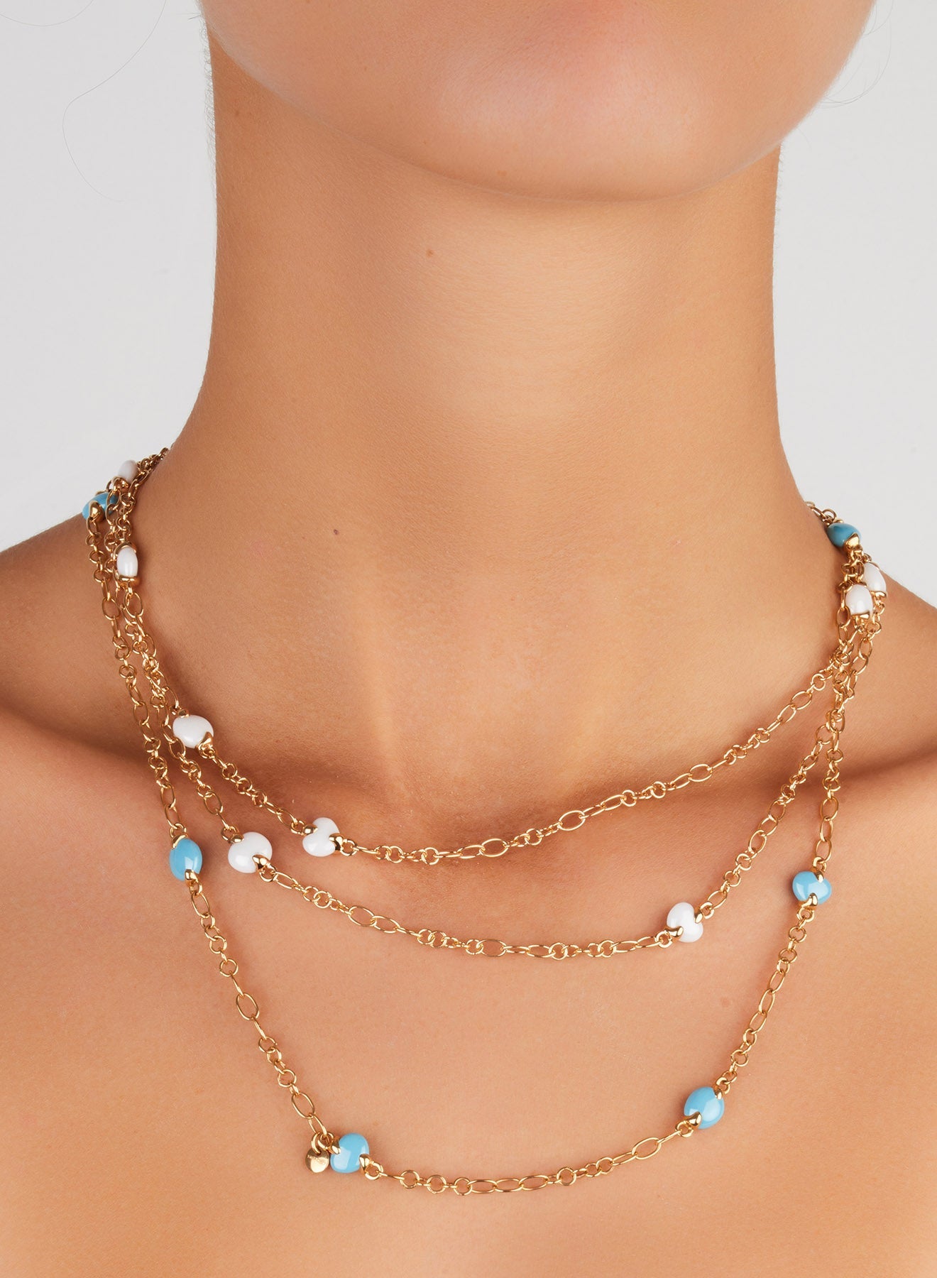 Capri Ceramica necklace in 18K pink gold & ceramic