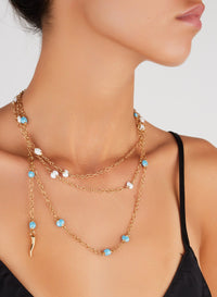 Capri Ceramica necklace in 18K pink gold & ceramic