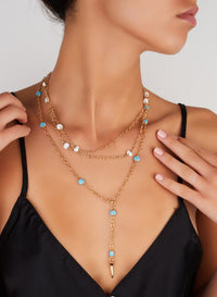 Capri Ceramica necklace in 18K pink gold & ceramic