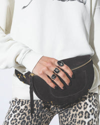 Bague Varda N°3 en or jaune et argent avec diamant - Noir Diamant