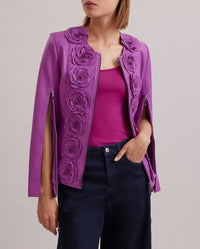 Loryna leather jacket - Anémone
