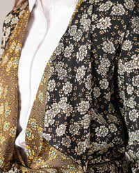Kimono Luna à manches longues en soie - Safran