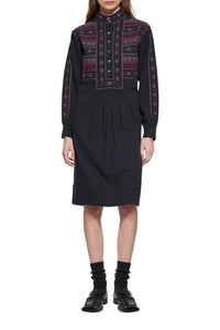 Robe brodée Luna - Black