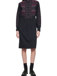 Robe brodée Luna - Black