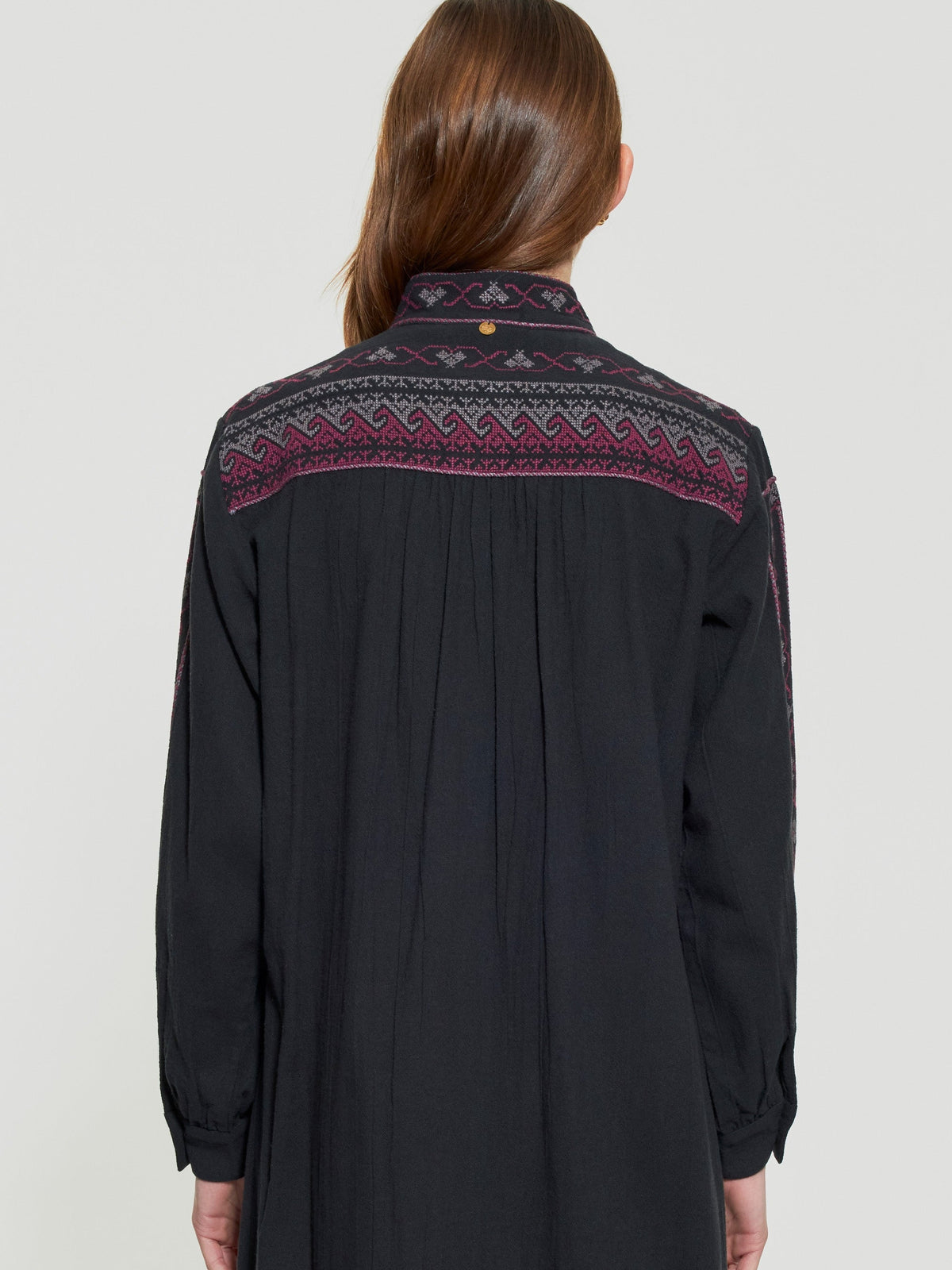 Robe brodée Luna - Black
