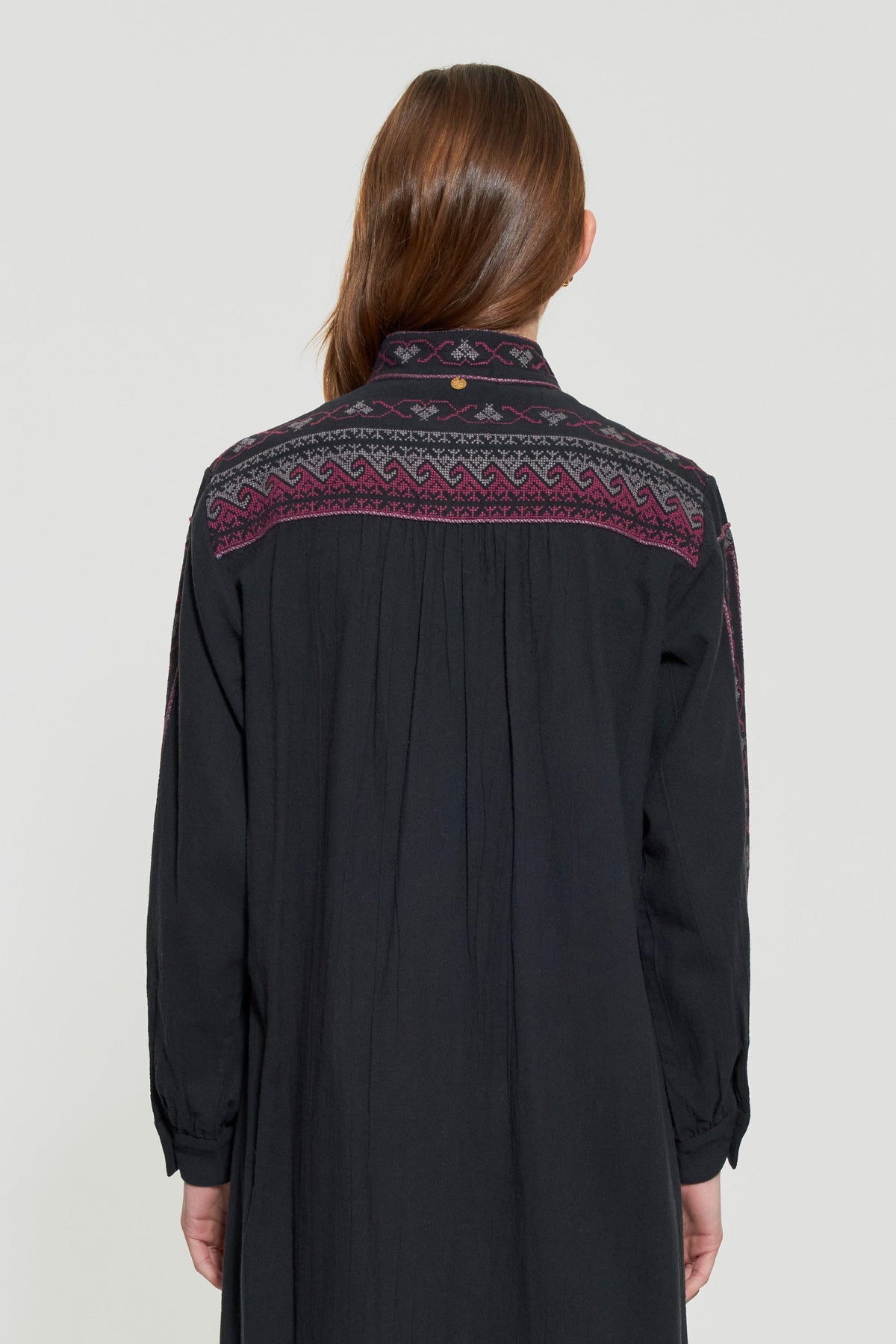 Robe brodée Luna - Black